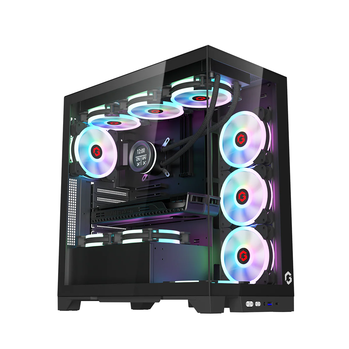 GAMEON Emperor Midnight IV Series Mid Tower Gaming Case - Black