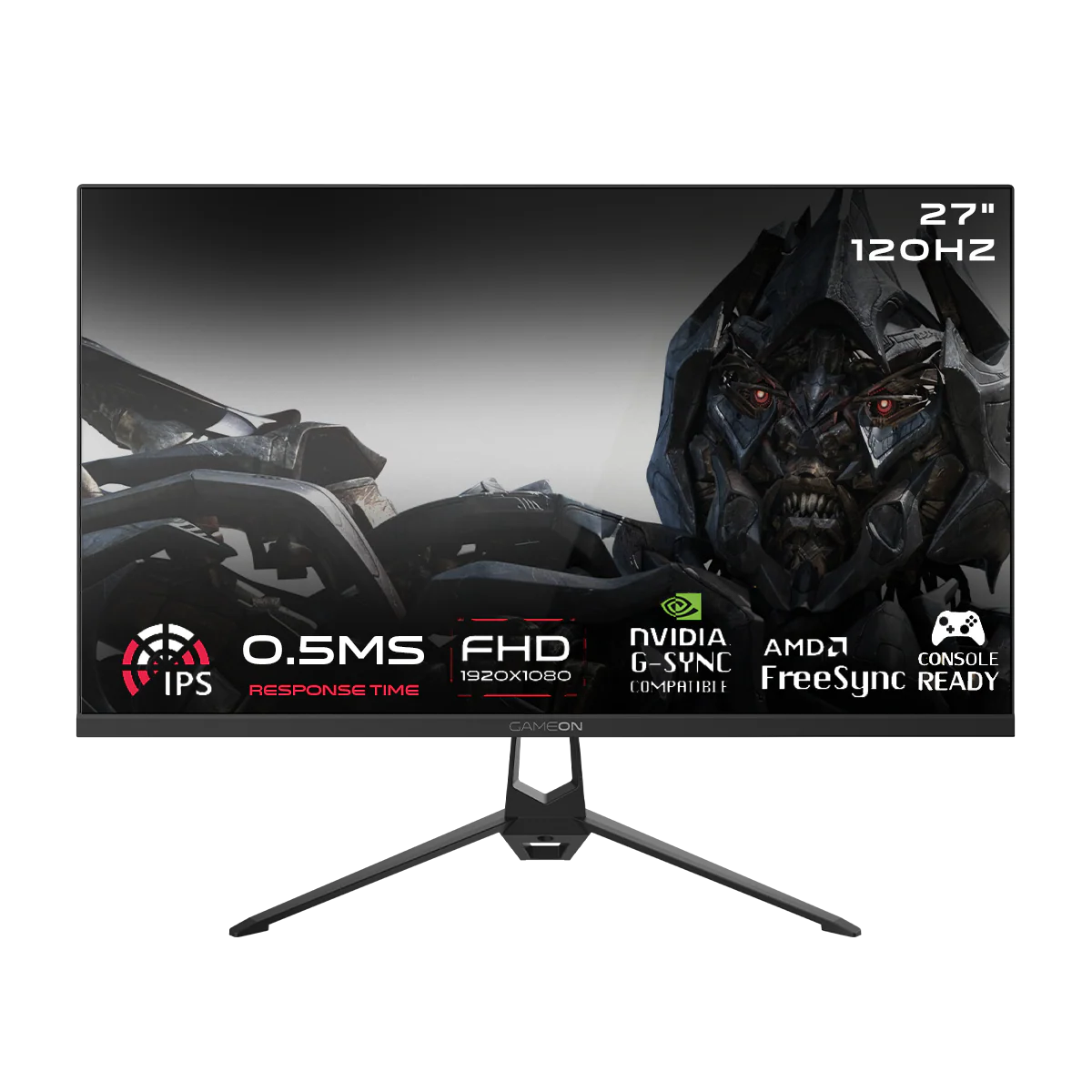 GAMEON GOES27FHD120IPS Essential Series 27" FHD, 120Hz, MPRT 0.5ms, HDMI 2.1, Fast IPS Gaming Monitor (Supports PS5) - Black