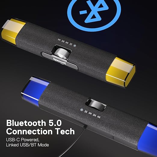 Redragon GS512 RGB Desktop Speakers, 2.0 PC Computer Stereo Soundbar