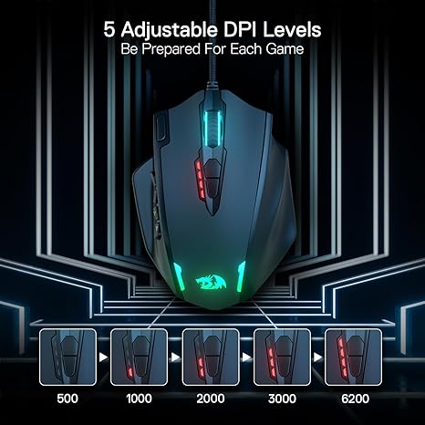 Redragon M908 Impact RGB LED MMO Gaming Mouse