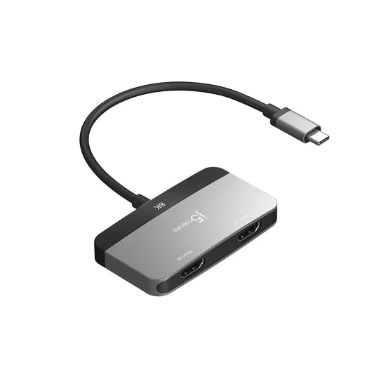 J5 Create 8K USB-C® to Dual HDMI™ Display Adapter