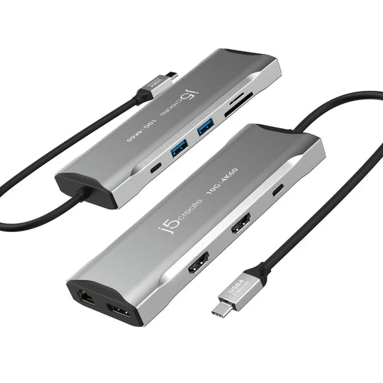 J5 Create 4K60 Elite USB-C® Triple-Monitor 10Gbps Mini Dock