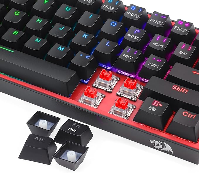 Redragon Fizz Pro K616-RGB Bluetooth, 2.4G,Wired RGB Mechanical Gaming Keyboard - Black