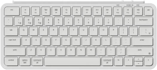 Keychron B1 Pro Ultra-Slim Keyboard, Wireless Bluetooth 5.2, 2.4 GHz, 1000 Hz Polling Rate, English Layout, Ivory White  B1P-K8
