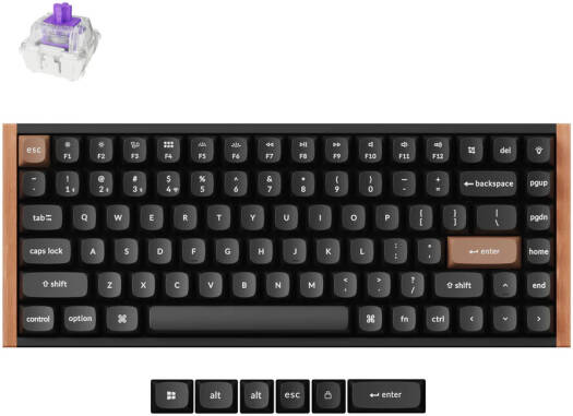 Keychron K2 HE Wireless Magnetic Switch Custom Keyboard, Black K2H-F1-AR