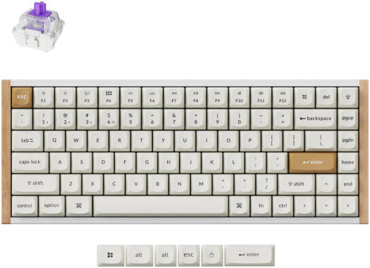 Keychron K2 HE, Wireless Mechanical Keyboard, English-Arabic Keyboard - White K2H-Q1-AR