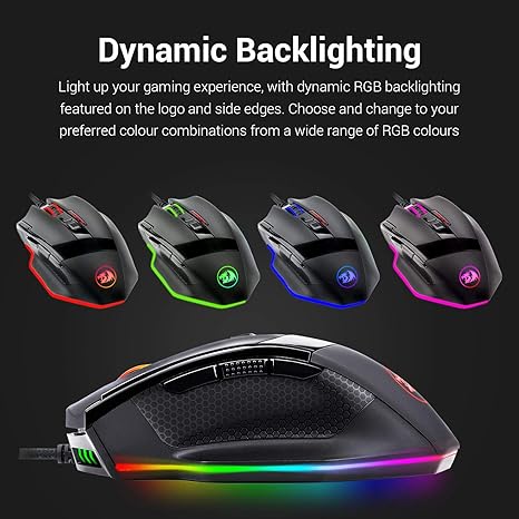 Redragon Sniper M801 Gaming Mouse, RGB, Wired - Black