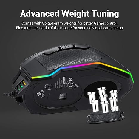 Redragon Sniper M801 Gaming Mouse, RGB, Wired - Black