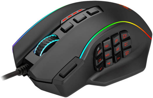 Redragon M901-K-2 Wired Gaming Mouse, Black