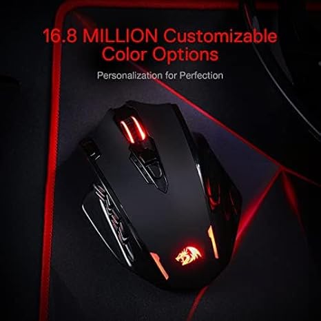 Redragon M913 Impact Elite Wireless Gaming Mouse, 16000 DPI Wired/Wireless RGB Mouse