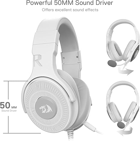Redragon Pandora  H350 RGB Wired Gaming Headset - White