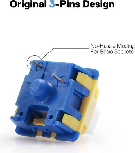 Redragon A113 Bullet-B Tactile Mechanical Switch-24 Pcs Parrot - Blue