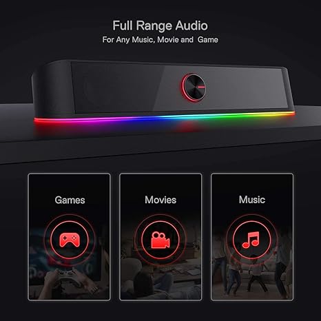 Redragon GS560 RGB Desktop Soundbar - Desert Games