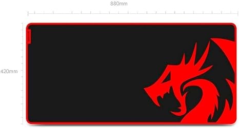 Redragon Kunlun Exteded Gaming Mouse Pad Black and Red P006A, Extended