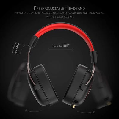 Redragon H510-1 ZEUS 2 Wired Gaming Headset - 7.1 Surround Sound - Black