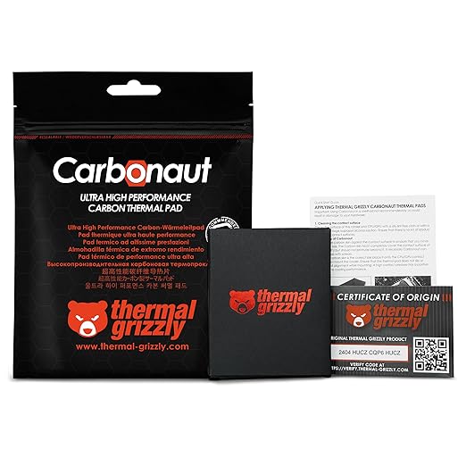 Thermal Grizzly Carbonaut (31x25x0,2mm) - for RTX 2080 - Carbon Thermal Pad for Maximum Thermal Conductivity TG-CA-31-25-02-R - Desert Games