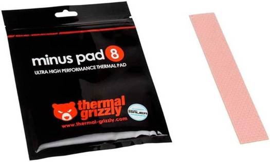 Thermal Grizzly Minus Pad 8 Thermal Pad, 20x120x3.0mm, 8W/mK Technical Conductivity  TG-MP8-120-20-30-1R - Desert Games