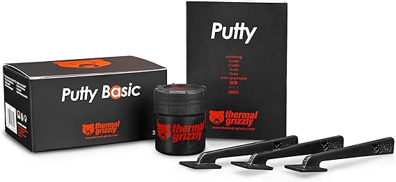 Thermal Grizzly TG Putty Basic - 30 Gram - Electrically Non-Conductive Thermal Interface Material for GPU Modding and Thermal Pad Replacement TG-P-B-030-R - Desert Games