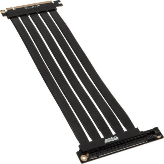 Thermal Grizzly PCIe 4.0 x 16 Riser Cable, 30cm Length, Wired Angled Shape, Black TG-PCIE-40-16-30 - Desert Games