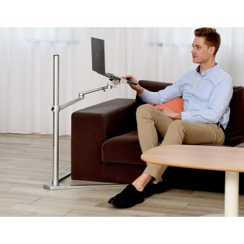 Upergo UP-8A Multiple Laptop Tablet Floor Stand -  Silver - Desert Games