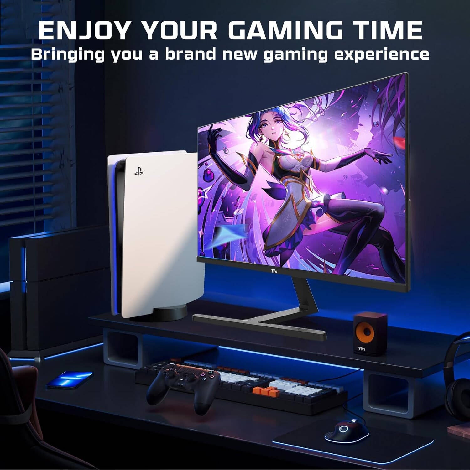 Twisted Minds TM24FHD180IPS Blaze Series Gaming Monitor, 24" FHD IPS Display, 180Hz Refresh Rate, 0.5ms Response Time, NVIDIA G-Sync Compatible, 16.7M Colors, Black | TM24FHD180IPS - Desert Games