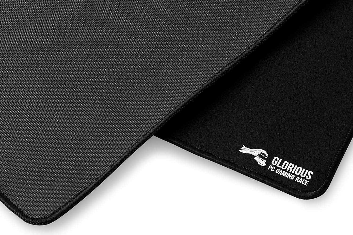 Glorious XL Heavy Gaming Mouse Mat/Pad - XLarge, Thick, Stitched Edges, Black Cloth Mousepad (16" x 18") | G-HXL