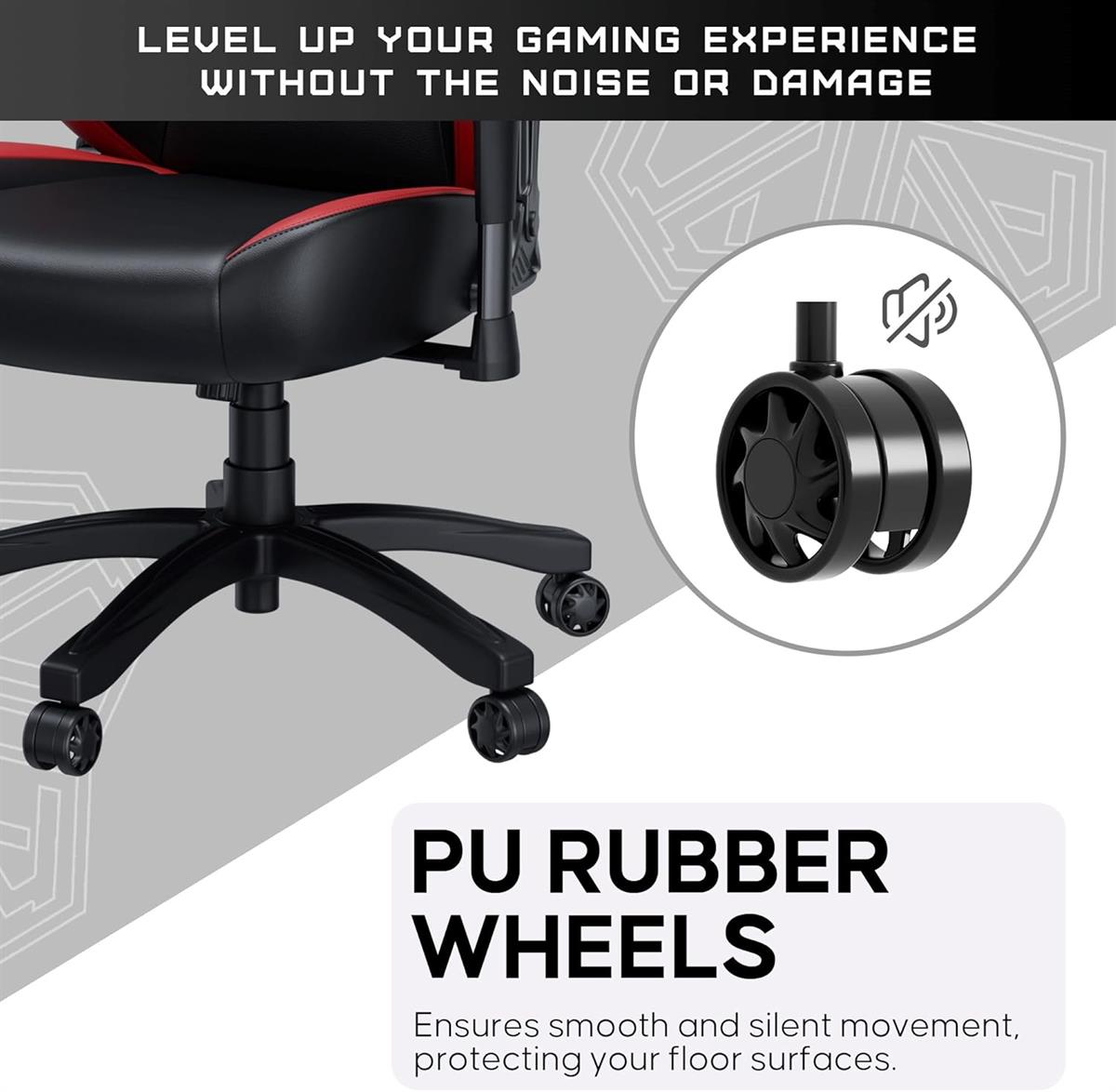 Anda Seat Luna Large Gaming Chair - Black / Red