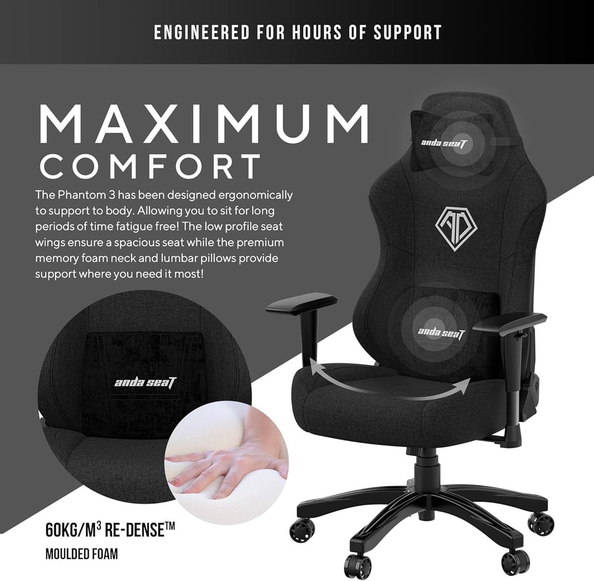 Anda Seat Phantom 3 Fabric Gaming Chair - Desert Games