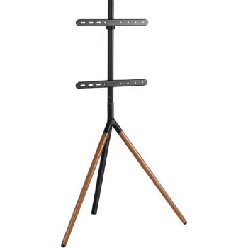 Gadgeton Easel Studio Tv Floor Stand, Mount For 49" - 70" Screen Size Supports - Grey/Walnut