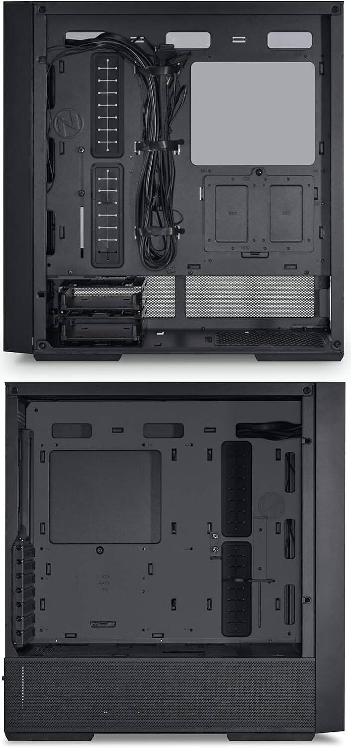 LIAN LI Lancool 206 ATX, RGB Mid-Tower Gaming PC Case, Tempered Glass Side Panel, Mesh Front Panel Mid-Tower Chassis w/ 2 ARGB PWM Fans Pre-Installed, USB Type-C Port, Black | G99.LAN206RX.00 - Desert Games