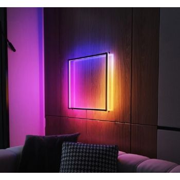 Gadgeton Modern Square RGB LED Wall Lamp with Remote Control - 745610