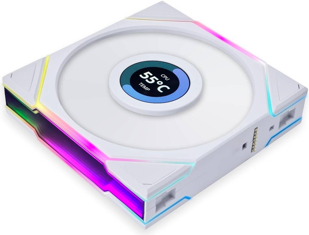 Lian Li Uni Fan TL 120 Reverse Blade Case Fan, Triple Pack, W/ Controller, White | G99.12RTLLCD3W.00 - Desert Games