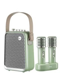 Divoom Songbird HQ - 50W Bluetooth Speaker with Karaoke Dual Wireless Microphones - Green