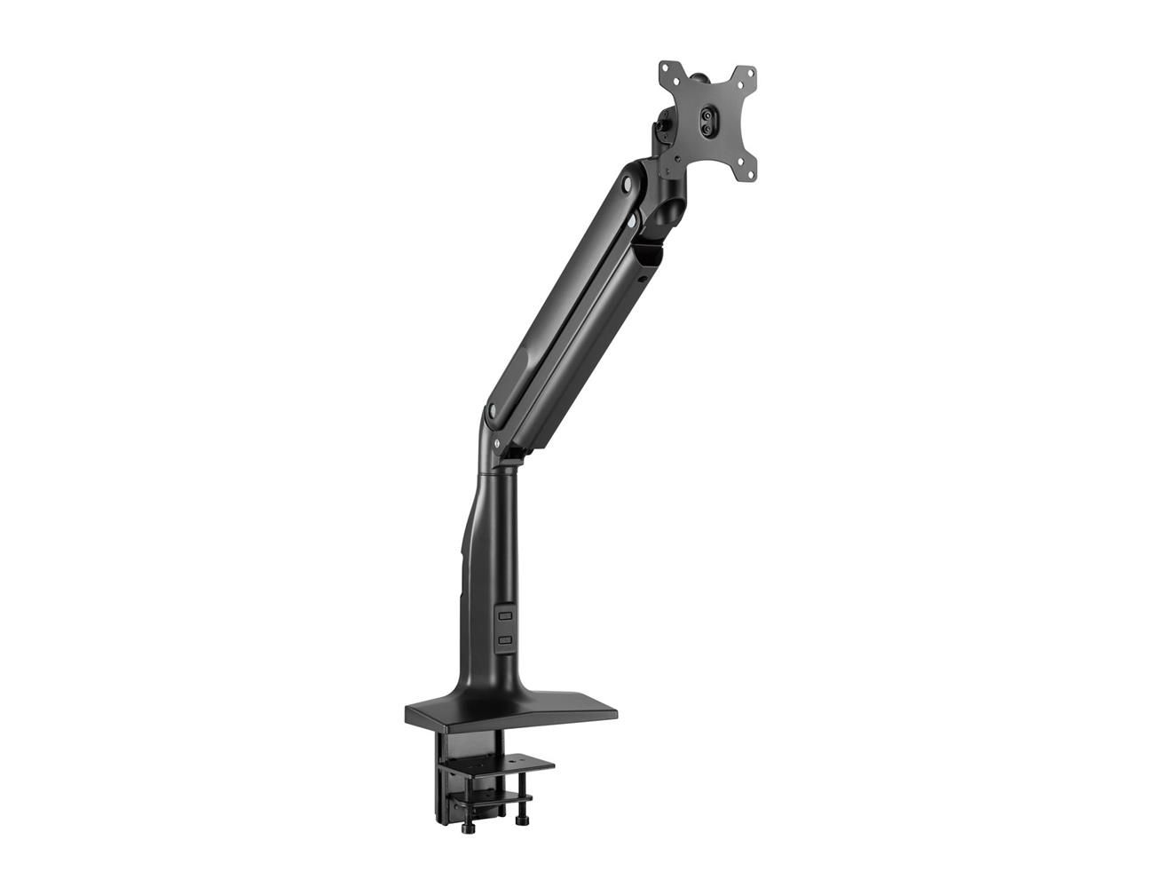 Gadgeton Versatile Single Monitor Arm, Stand And Mount For Gaming And Office Use - Black