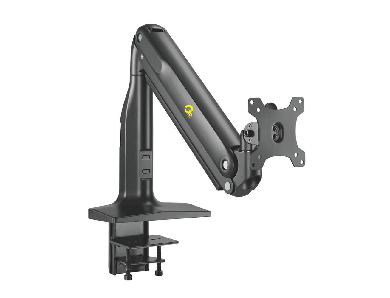 Gadgeton Versatile Single Monitor Arm, Stand And Mount For Gaming And Office Use - Black