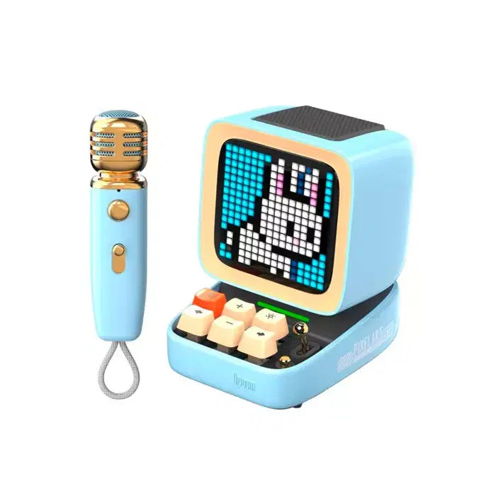 Divoom DitooMic Bluetooth Speaker Microphone Karaoke Function - Blue