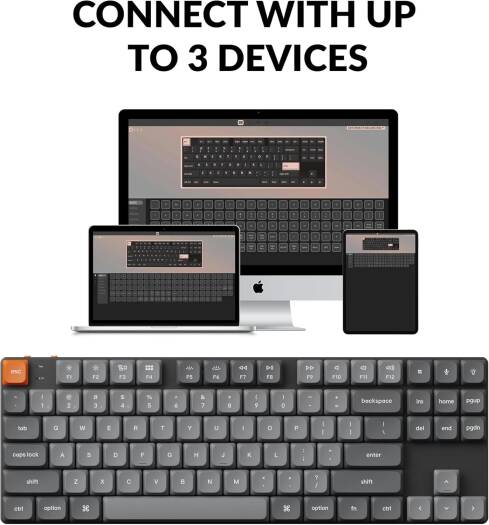 Keychron K1 Max QMK/VIA Low‑Profile 80% Wireless Mechanical Keyboard